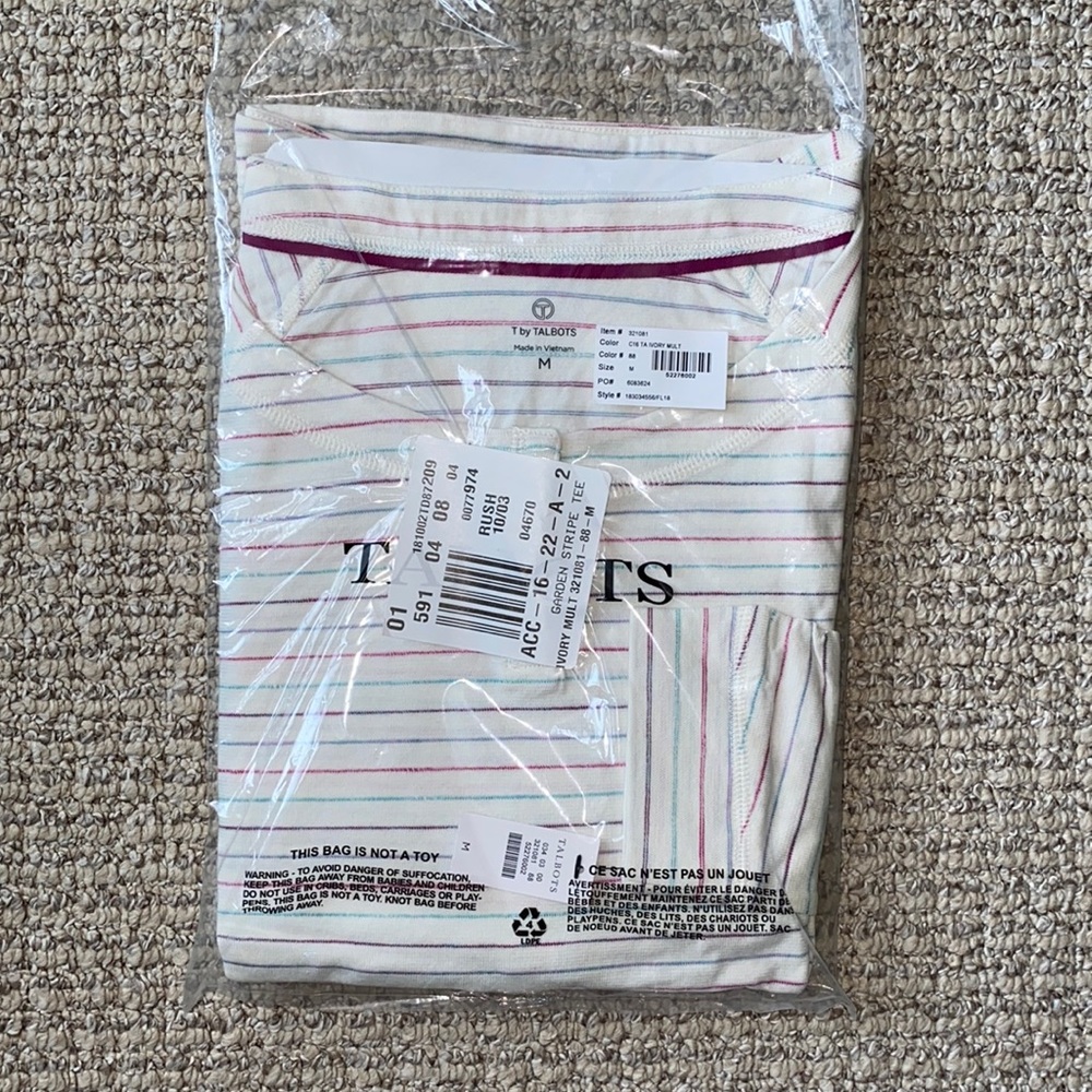 Talbots Multi-Stripe Henley - Picture 3 of 6